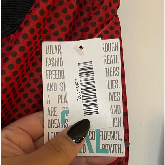 Brand, new, red and black skirt with dots by LuLaRoe - Picture 2 of 2
